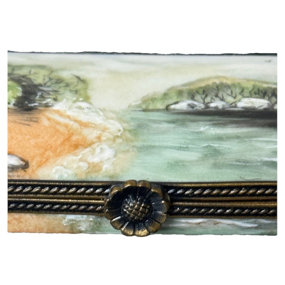 VTG Limoges France Snuff  Trinket Pill Box Peint Main SIGNED LIMITED Edition - Picture 4 of 16